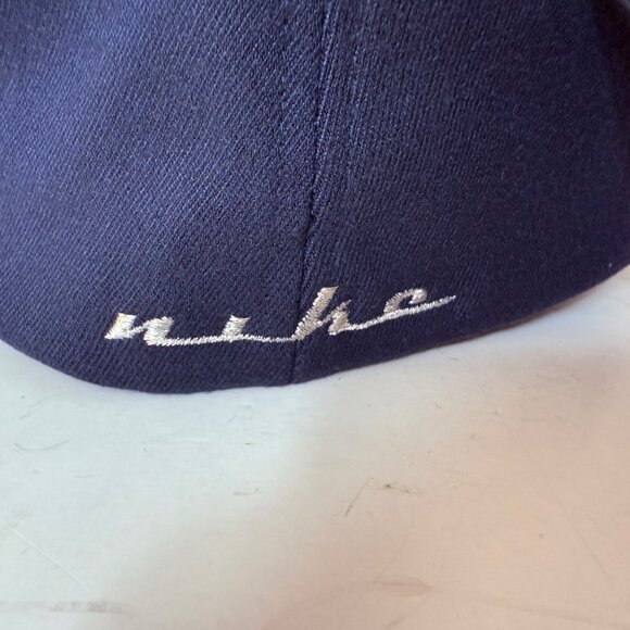 Nike EZW Emblem Baseball Cap Navy Hat Silver Spellout Unisex Adult New Gift - Picture 14 of 14